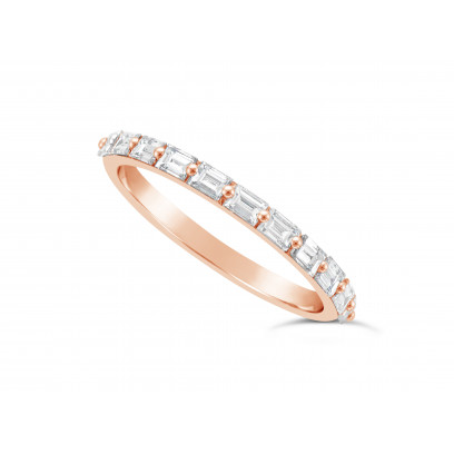 Baguette diamond sale ring rose gold